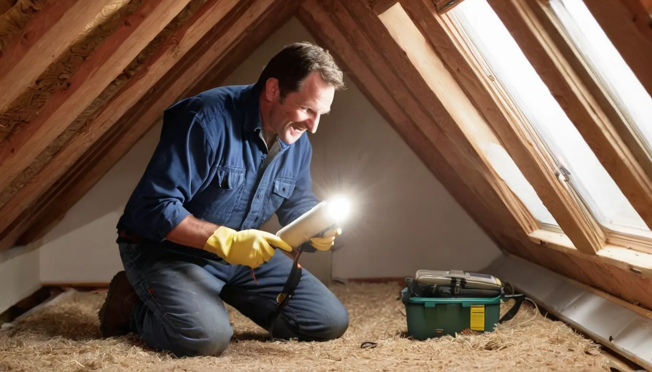 A local provider inspecting an attic for rodent and wildlife entry points in a home near Schaumburg